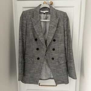 Veronica Beard Fortuna Check Dickey Jacket Blazer